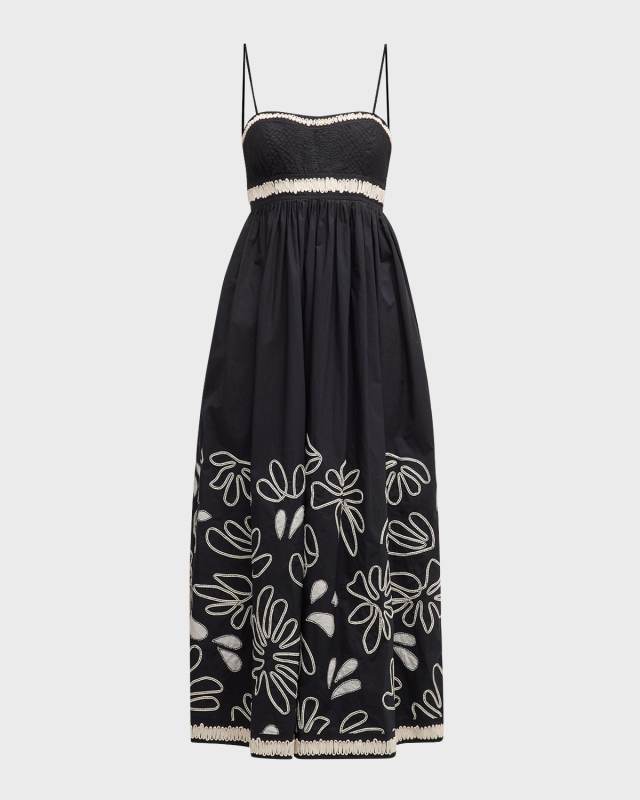 Hollis Embroidered Cotton Maxi Dress