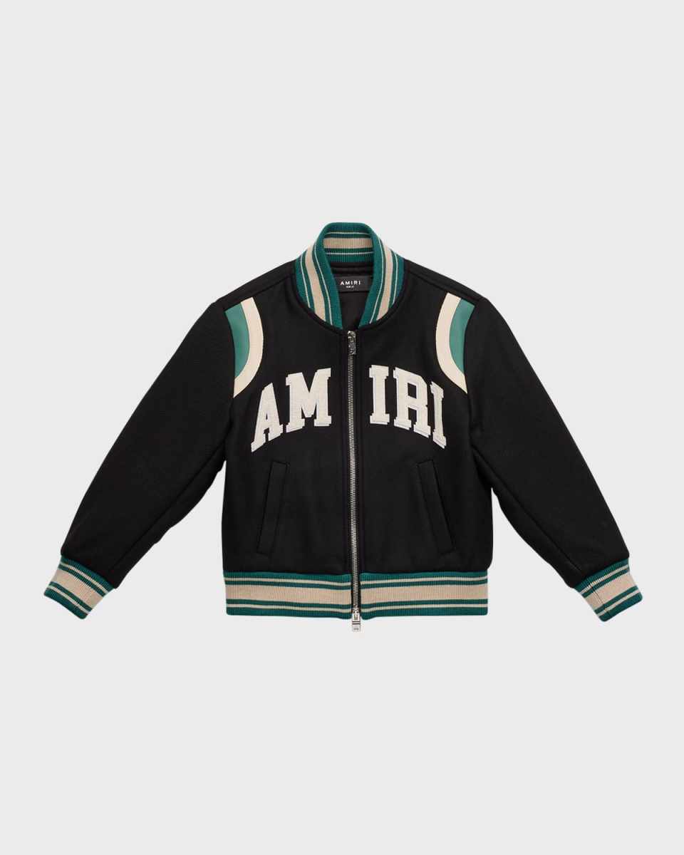 Boy's Logo-Print Collegiate Inspired Bomber Jacket, Size 4-12