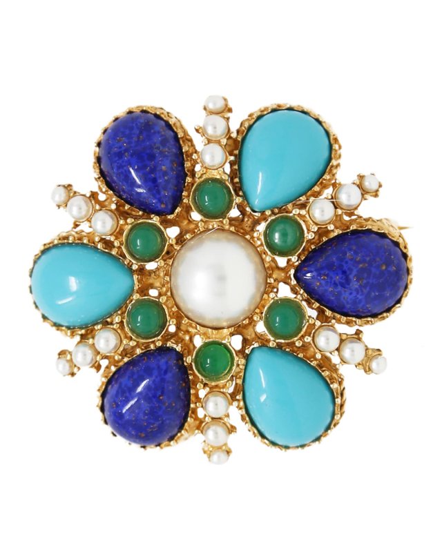 Multi-Stone Brooch