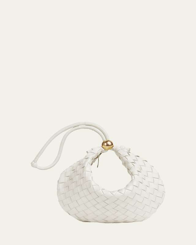 Half Moon Medium Intrecciato Top-Handle Bag