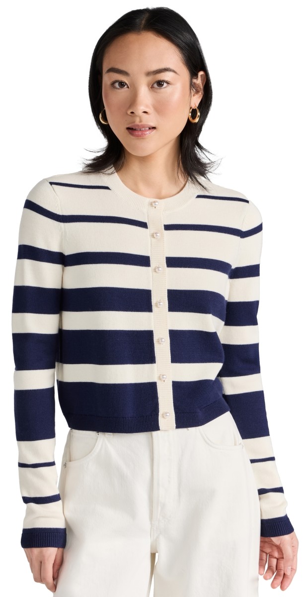CAMI NYC Kimbra Pearl Sweater Shadow Stripe