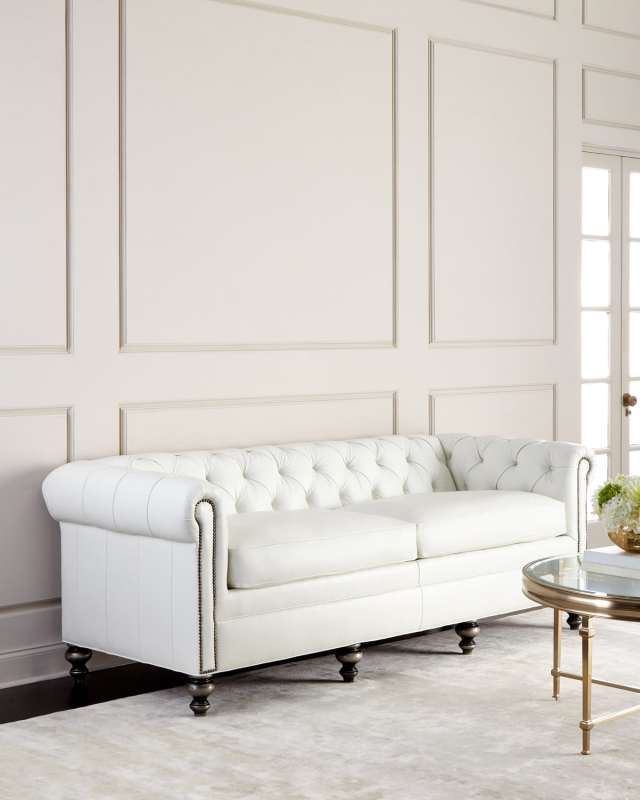 Whitestone Chesterfield Leather Sofa
