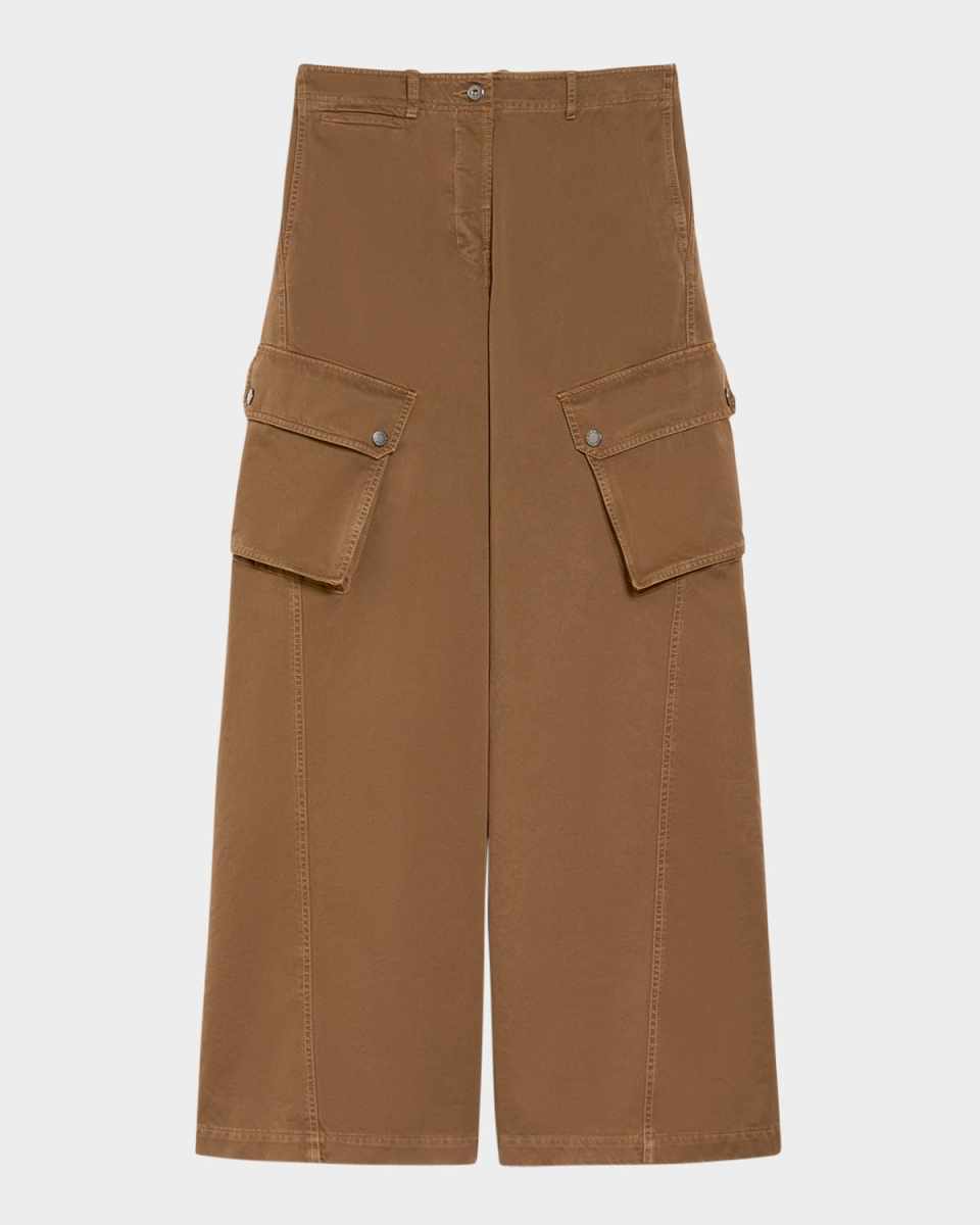 Elvy Wide Leg Cotton Cargo Pants