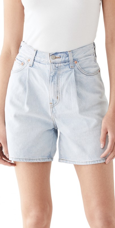 Levi's Pleated Ribcage Shorts Friendly Reminder