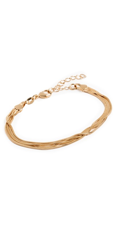 Alexa Leigh Layered Snake Bracelet Gold