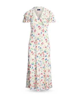 Polo Ralph Lauren Floral Silk Crepe Dress