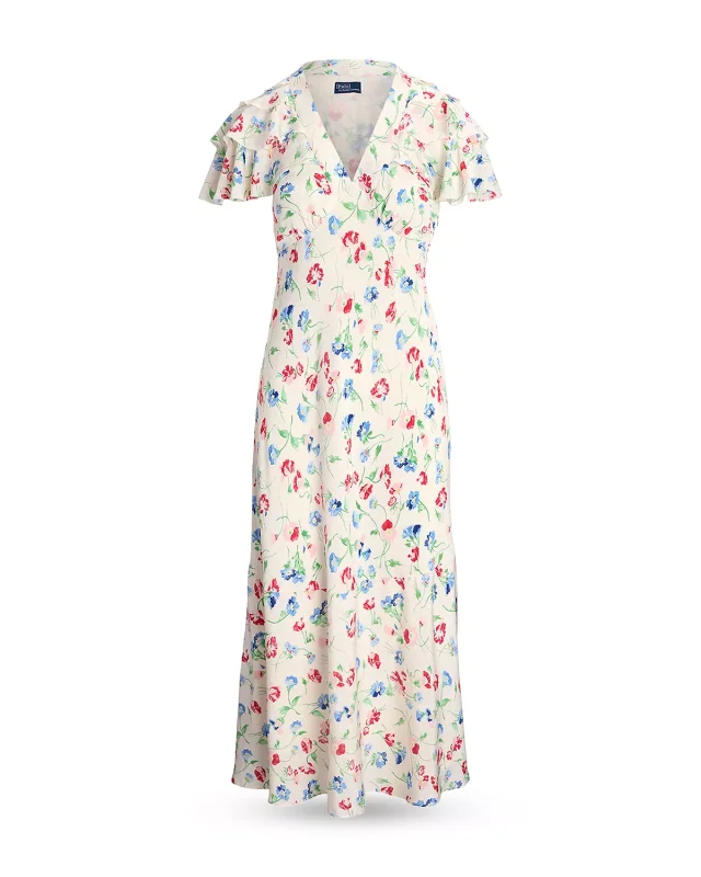 Polo Ralph Lauren Floral Silk Crepe Dress
