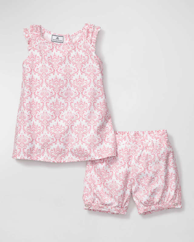 Girl's Amelie 2-Piece Rose Petal Short Set, Size 6M-14