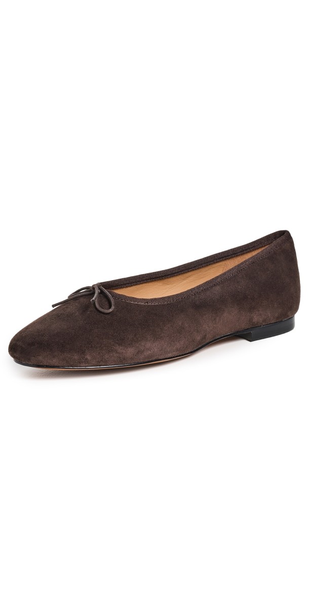 Madewell Francine Suede Ballet Flats Dark Carob