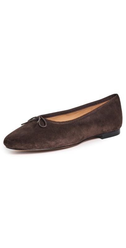 Madewell Francine Suede Ballet Flats Dark Carob