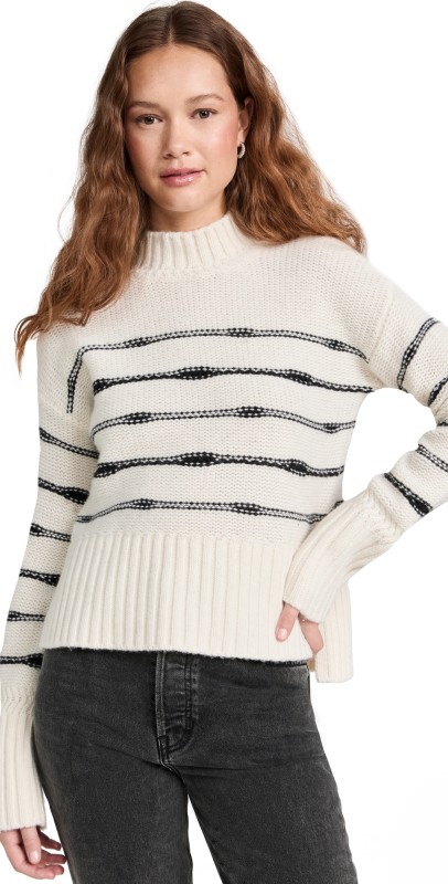 Veronica Beard Jean Viori Sweater White/Black