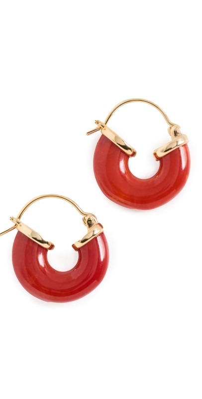 Anni Lu Petit Swell Hoops Bright Red
