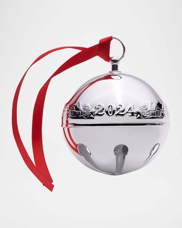 2024 Silver-Plated Sleigh Bell Christmas Ornament, 54th Edition