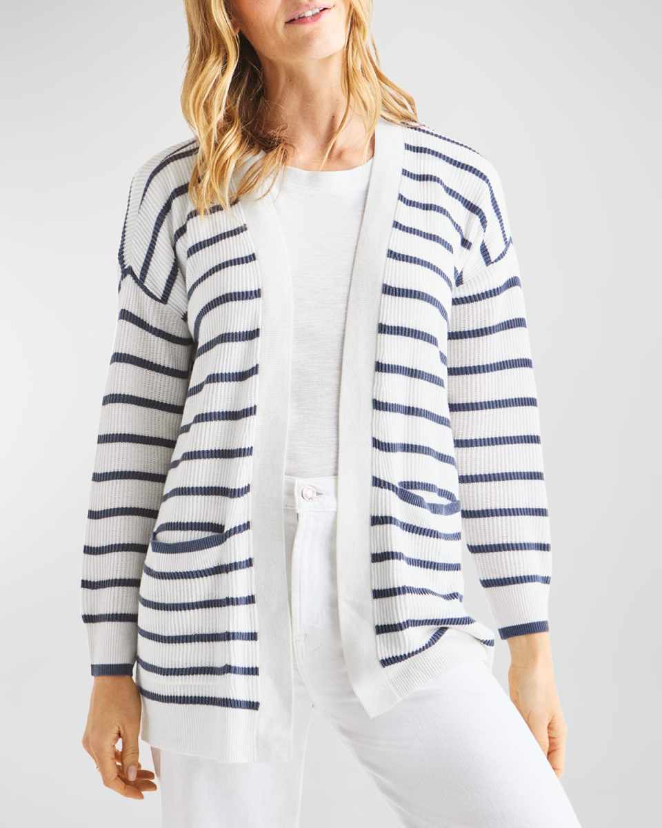 Luna Open-Front Stripe Cardigan