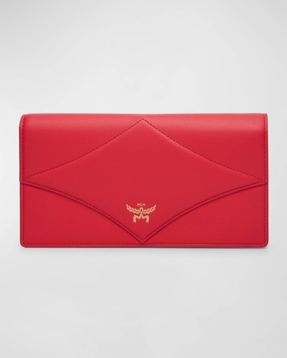 Diamond Leather Wallet on Chain