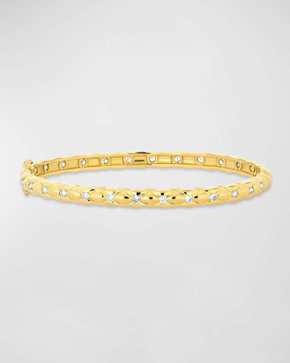 Puff Puff Tufted Diamond Bangle Bracelet