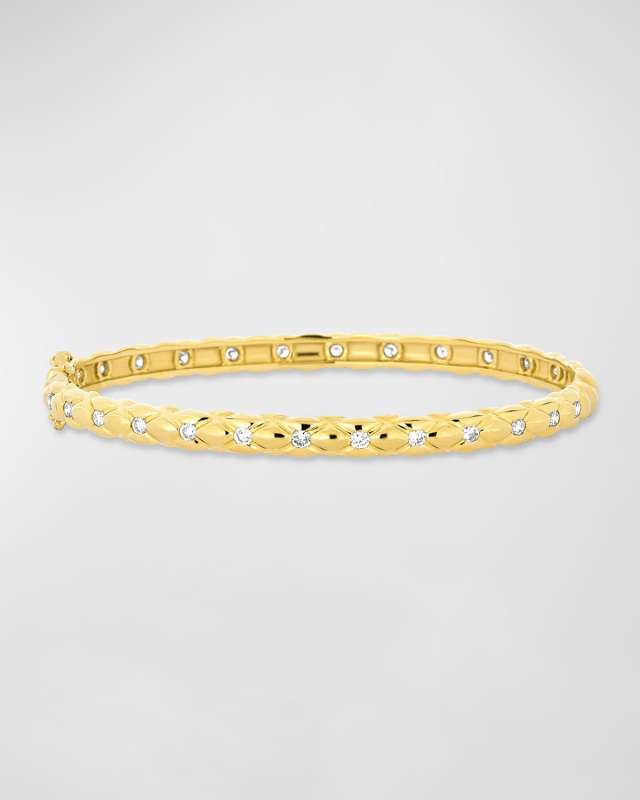 Puff Puff Tufted Diamond Bangle Bracelet