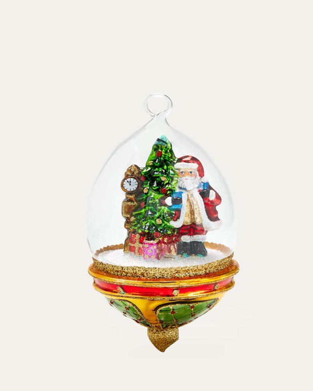 Santa in Dome Ornament