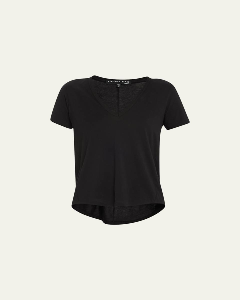 Cindy V-Neck Short-Sleeve Pima Cotton T