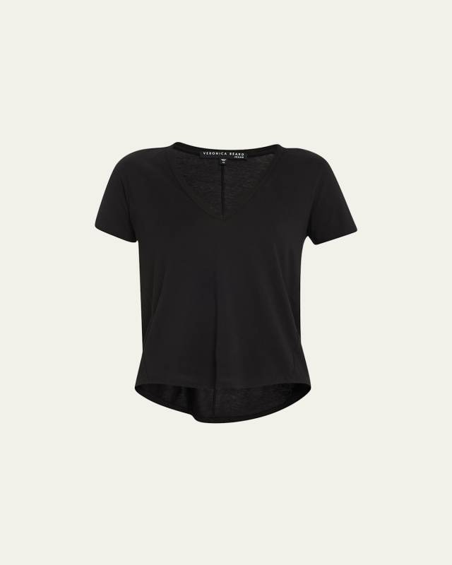 Cindy V-Neck Short-Sleeve Pima Cotton T