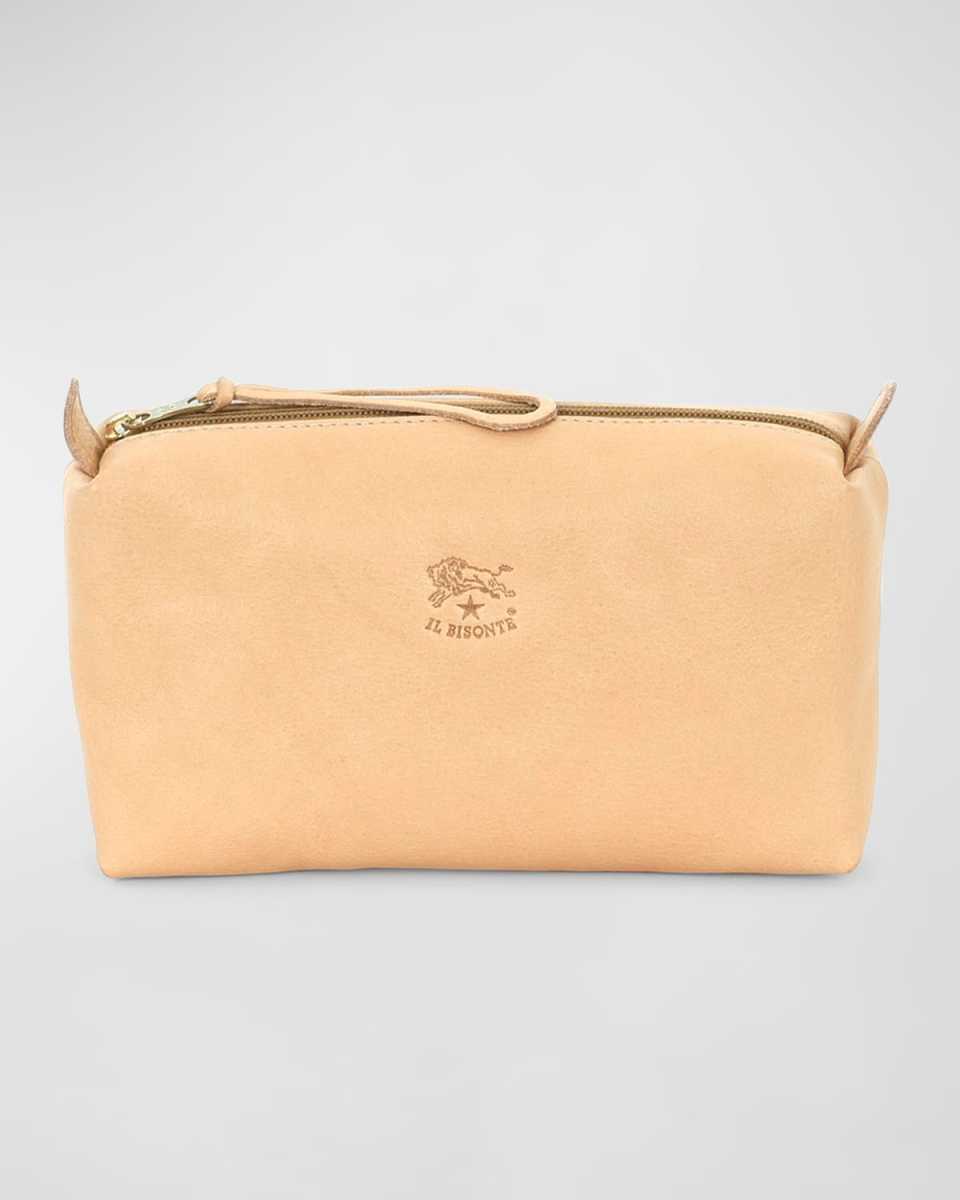 Classic Zip Leather Clutch Bag