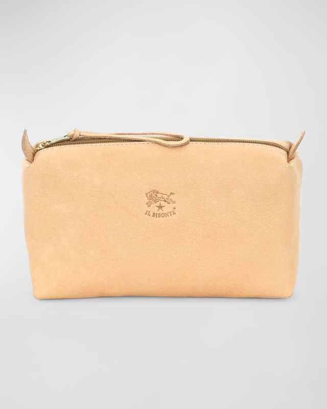 Classic Zip Leather Clutch Bag