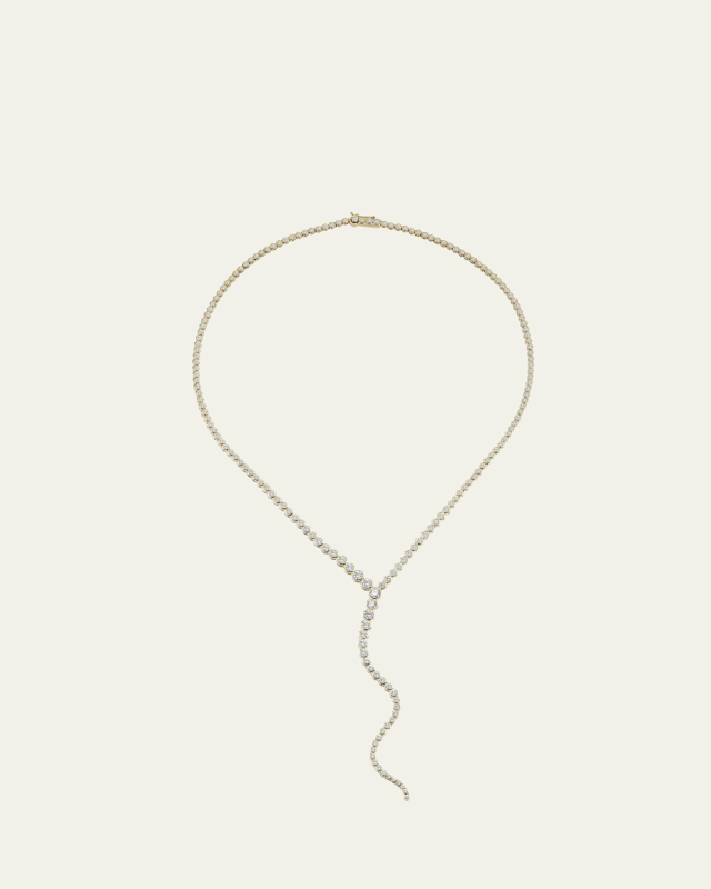 Vega Y Drop Necklace with Diamonds