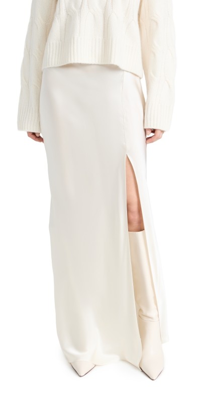Sablyn Isabella Satin Skirt Gardenia