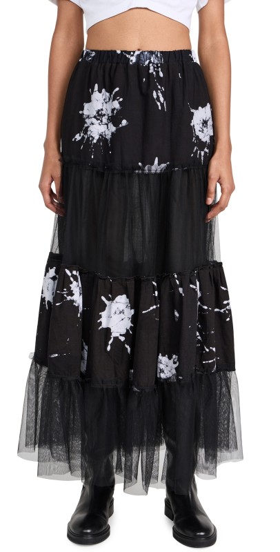 Busayo Ayope Skirt Black-White