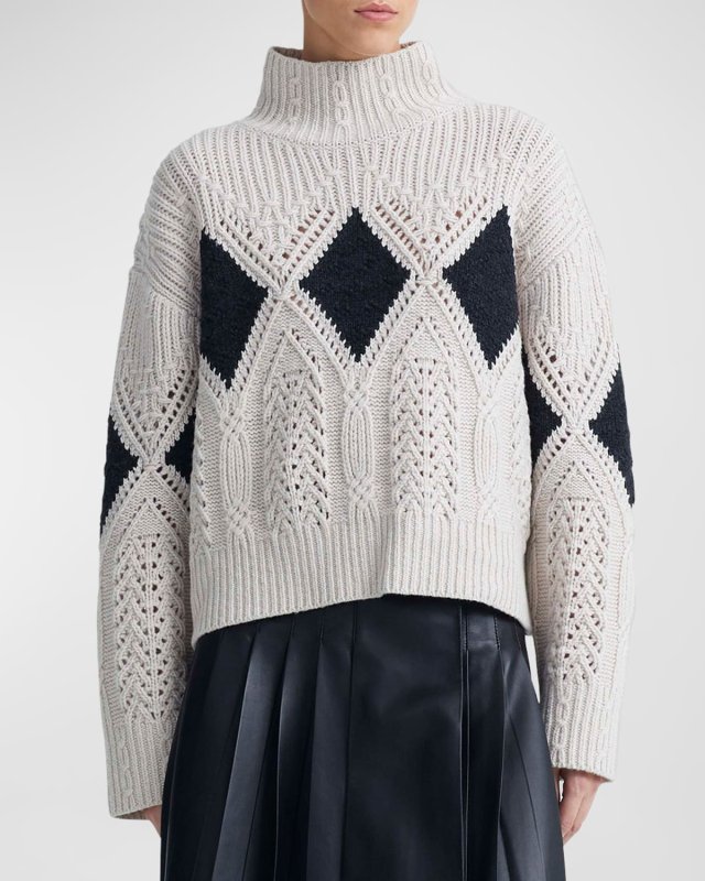 Grady Cable-Knit Wool Sweater