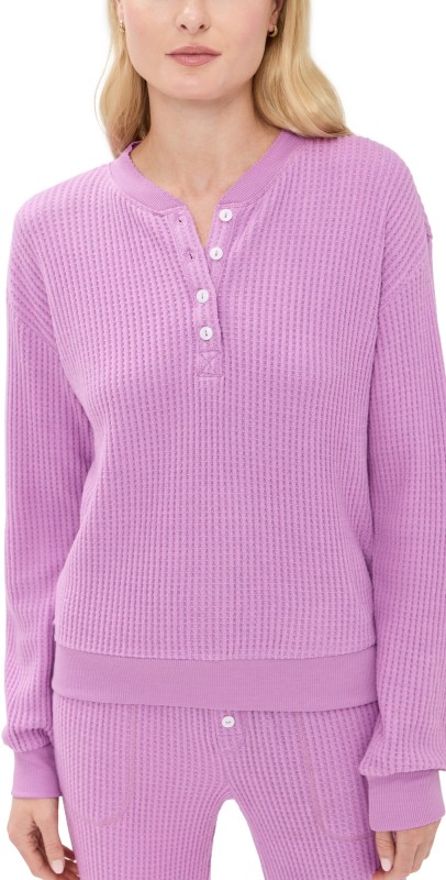 PJ Salvage Seeing Stripes Long Sleeve Top Lilac