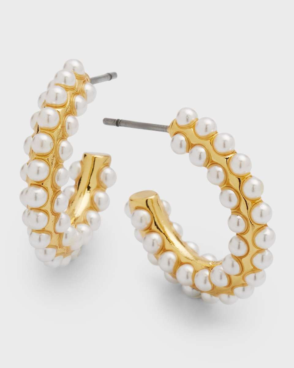 Nina Pearly Hoop Earrings