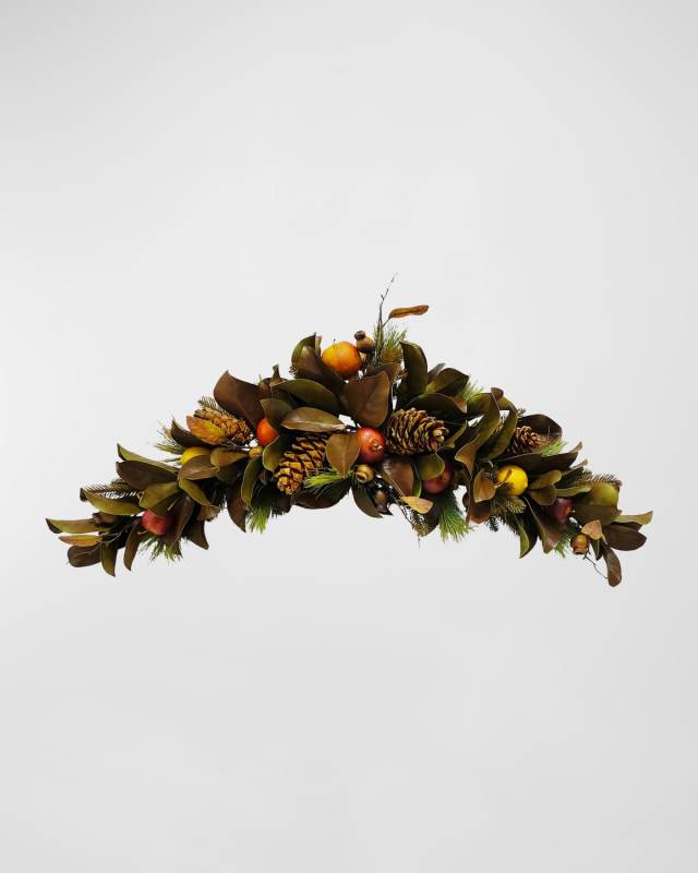 45" Magnolia Leaf and Fruit Garland