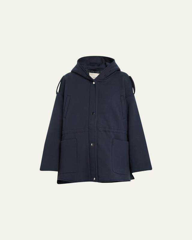 Ruby Hooded Top Coat with Drawcord Waist