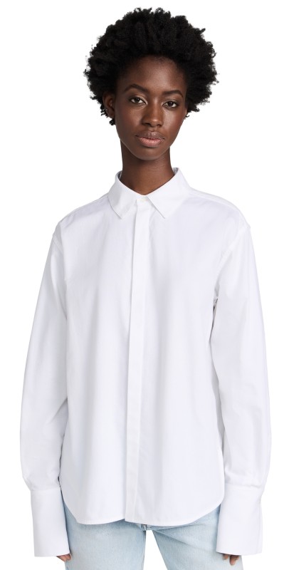 K. ngsley Snider Splice Shirt White