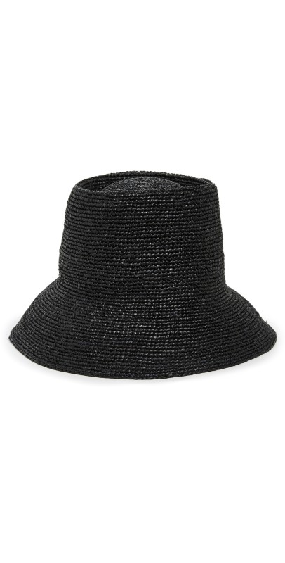 Janessa Leone Felix Straw Hat Black