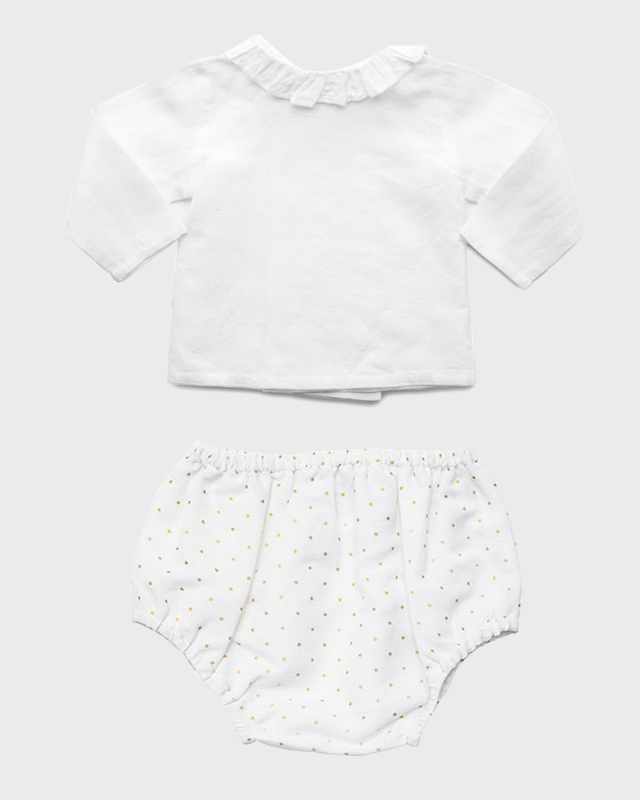 Girl's Top W/ Bloomers 2-Piece Gift Set, Size Newbor