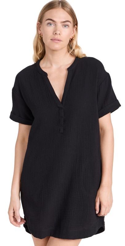 Z Supply Talia Gauze Mini Dress Black