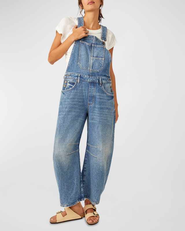 We The Free Good Luck Barrel Overalls