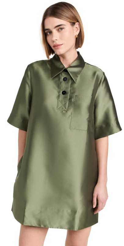 Lee Mathews Penny Tee Dress Pine