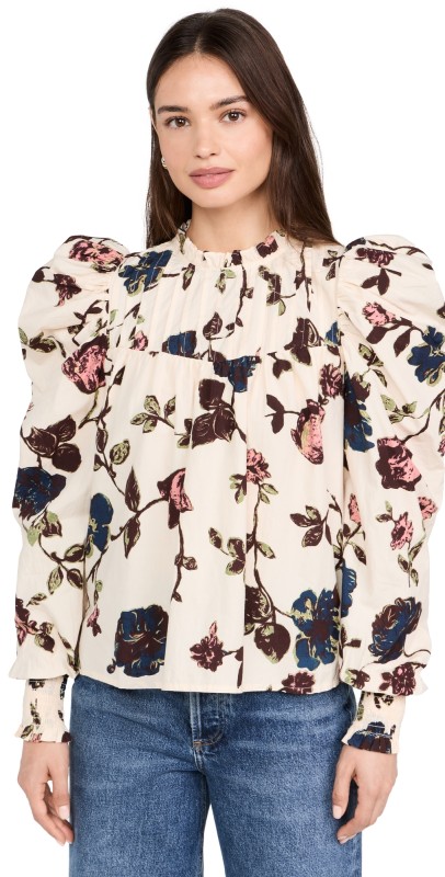 Cleobella Irina Blouse Jardin Print