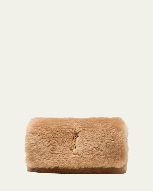 Kate Small YSL Crossbody Bag in Shearling