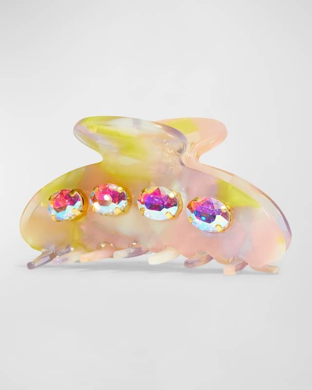Embellished Iridescent Claw Clip
