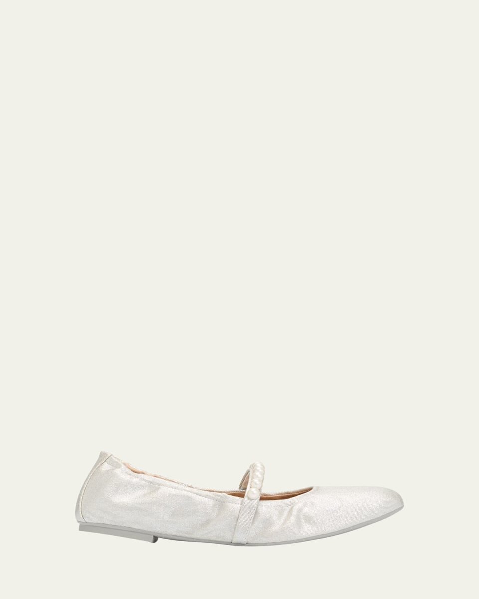 Goldie Pearly Stud Ballerina Flats