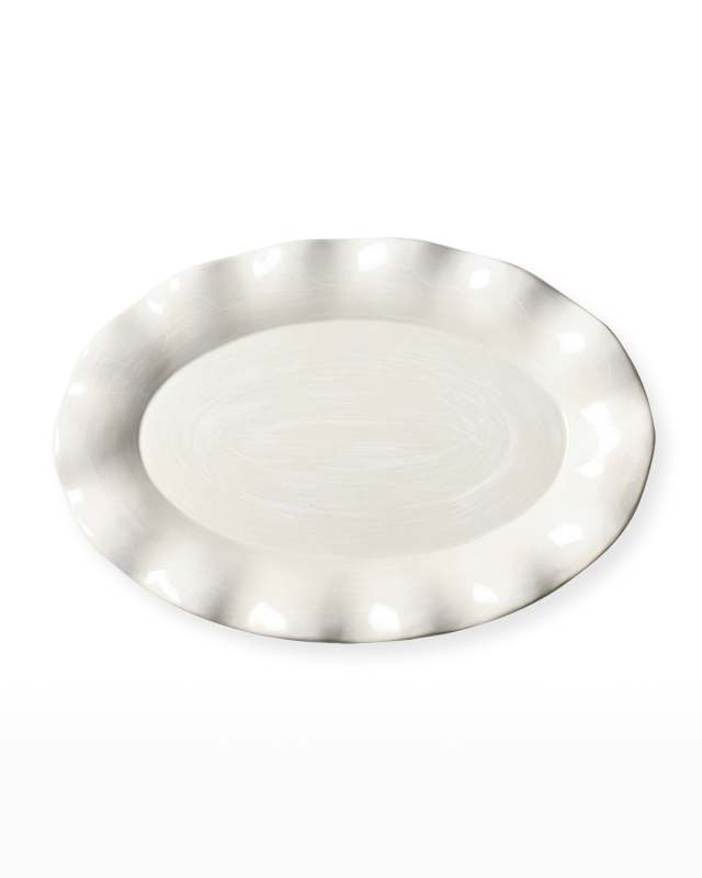 Signature Oval Platter, White