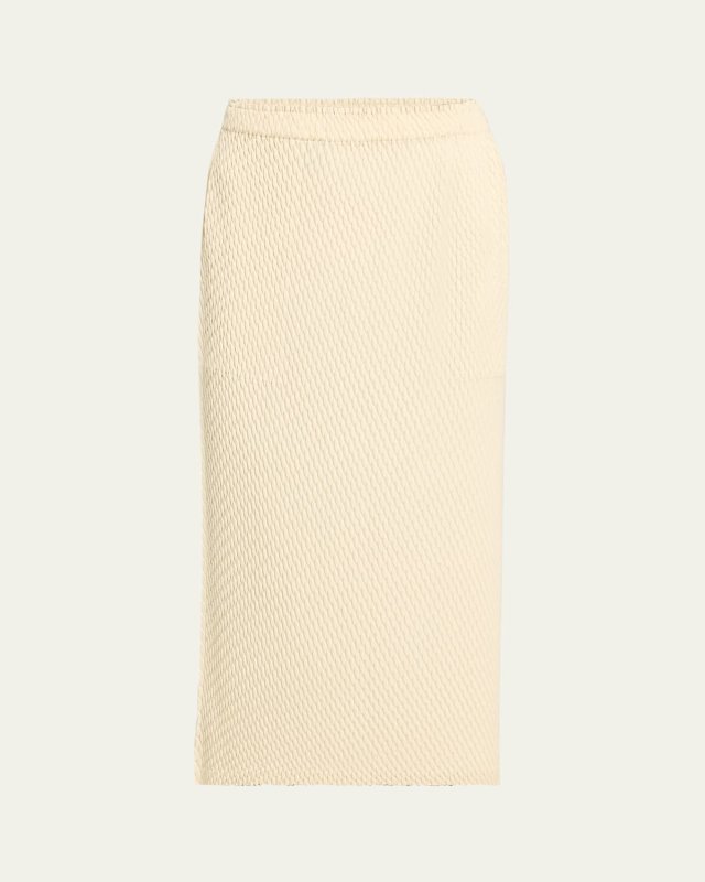 Sleek Pleats Midi Skirt