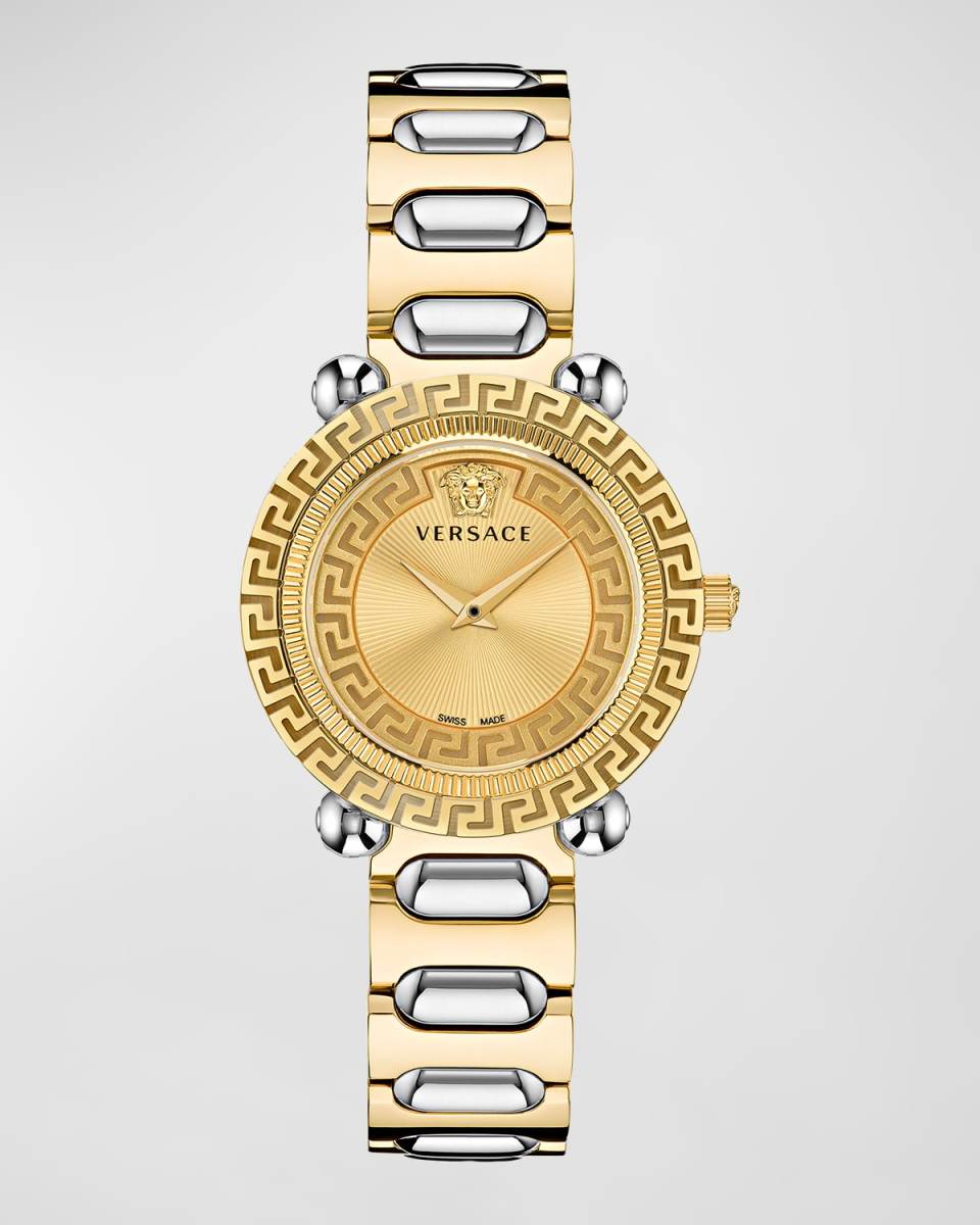 35mm Greca Twist Watch with Bracelet Strap, Two-Tone