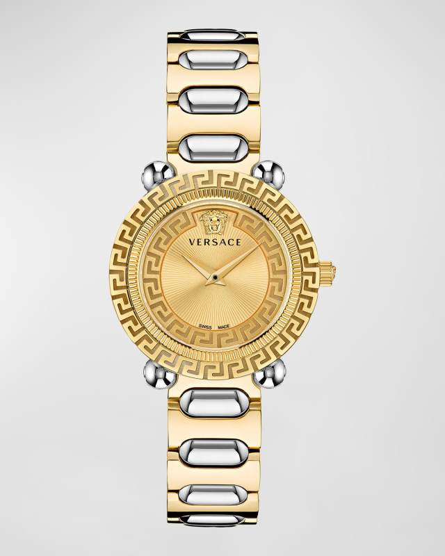 35mm Greca Twist Watch with Bracelet Strap, Two-Tone