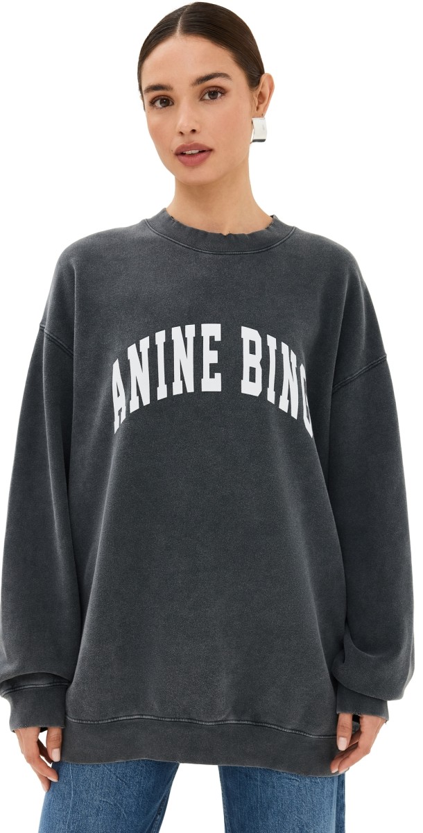ANINE BING Tyler Sweatshirt Washed Black