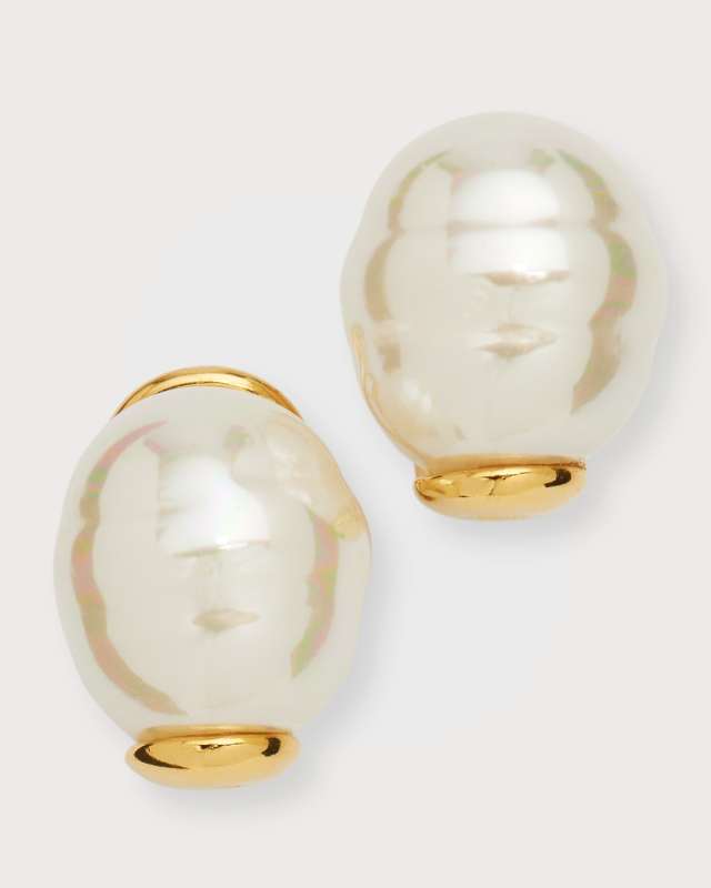 Agora Pearl Omega Earrings